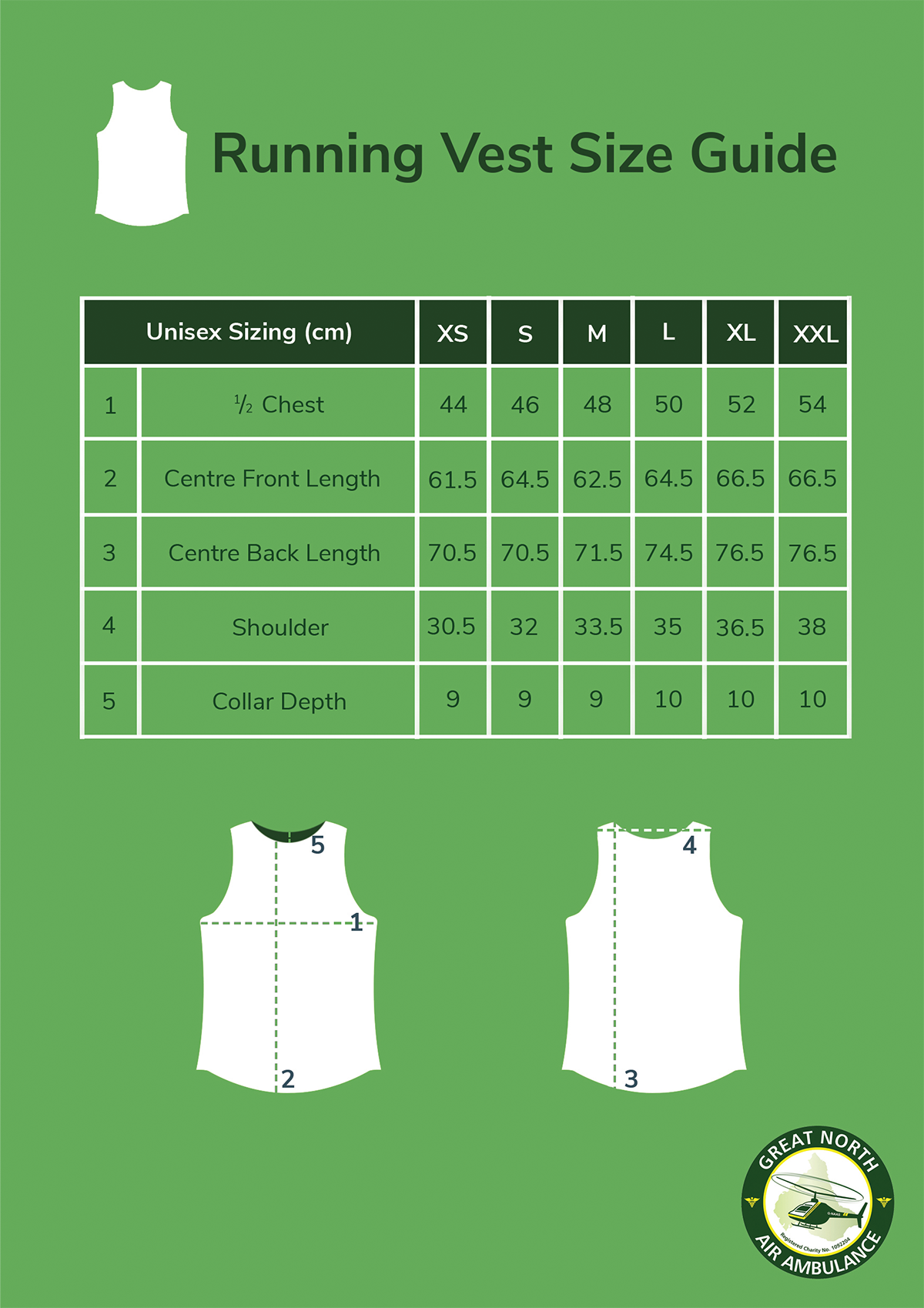 Running-vest-size-guide